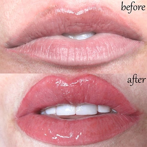 Permanent makeup lips