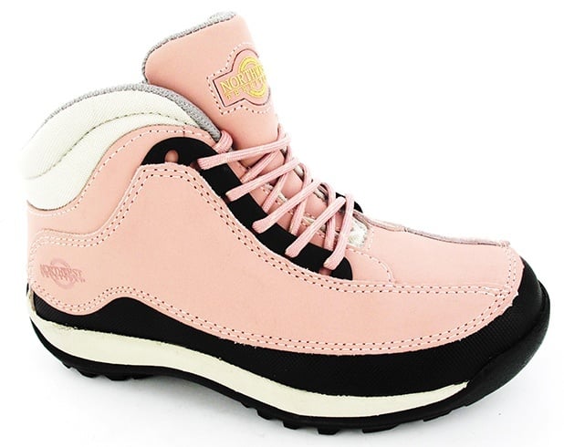 Pink steel toe boots