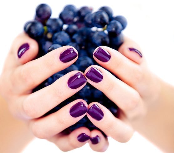 Purple nail polish