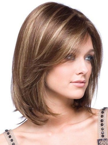 Shoulder length hairstyles for square faces
