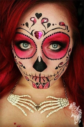 Sugar skull women makeup