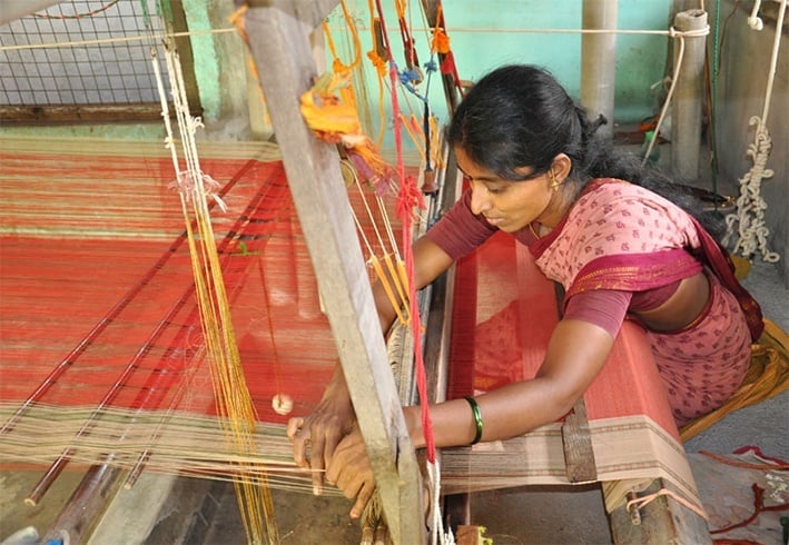 Tant saree making