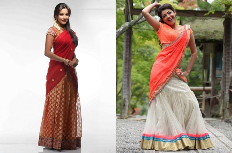 types of half sarees