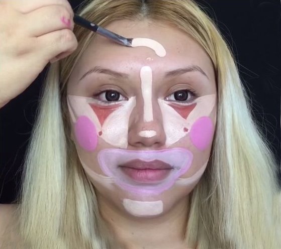 70s Makeup Tutorial For Clown Contouring