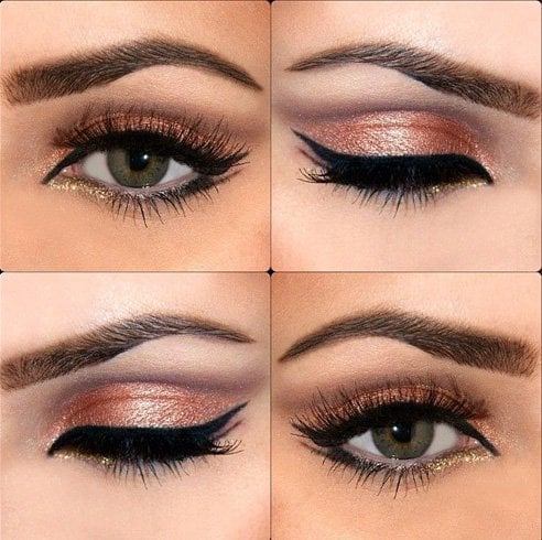 Brown smokey eye makeup