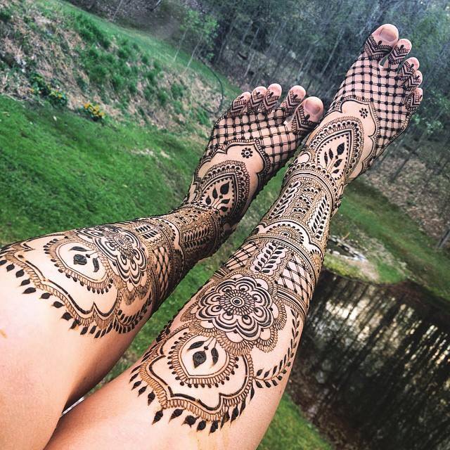 Mehndi Designs for Legs and Feet