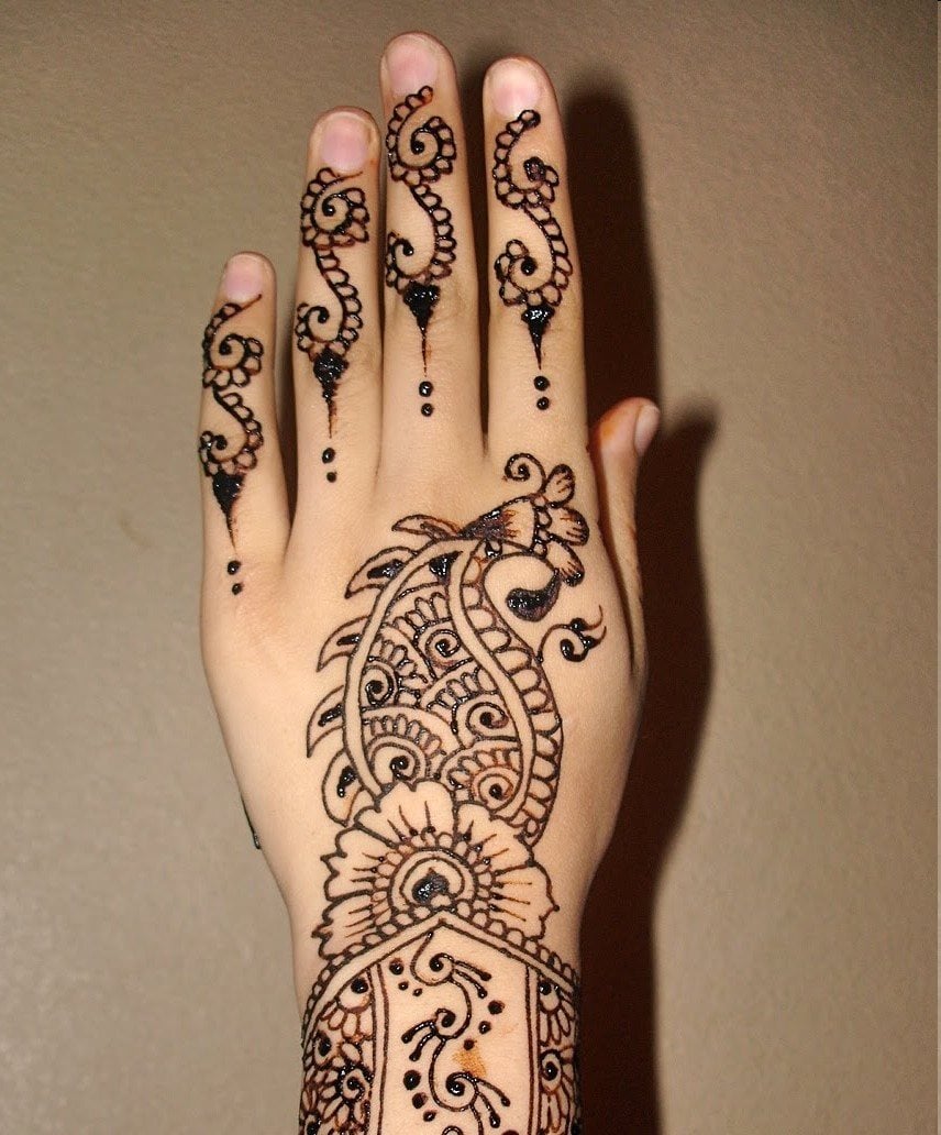 palm mehndi karva chauth