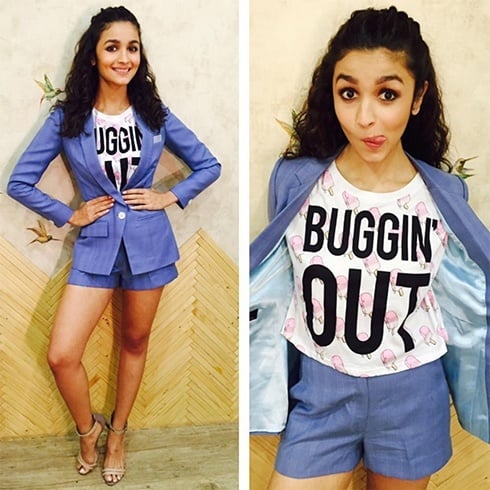 Alia Bhatt in blue separates