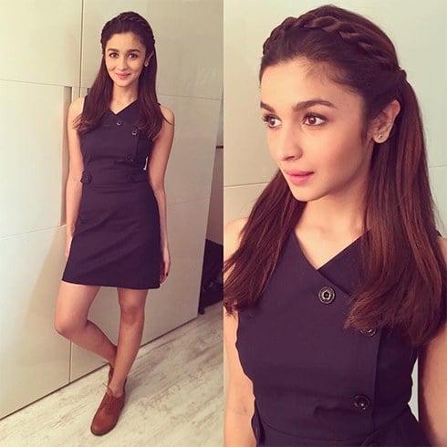 Alia Bhatt in black dress