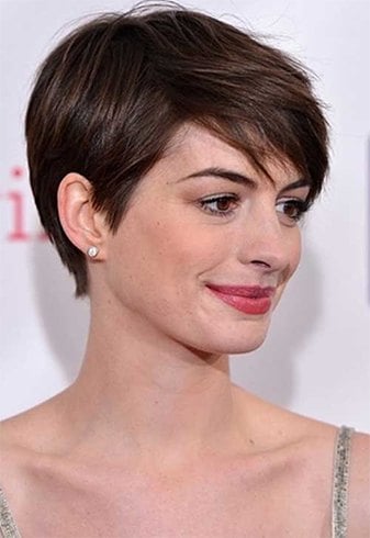 Anne Hathaway short pixie hairdos