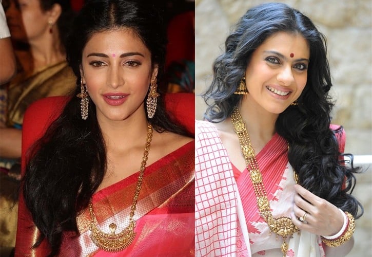 Celebs in temple jewellery