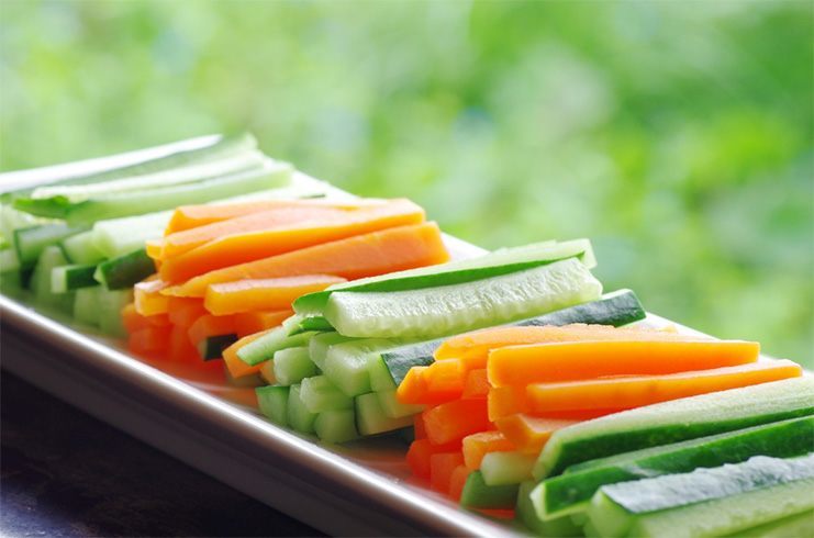 Cucumber and carrot for health