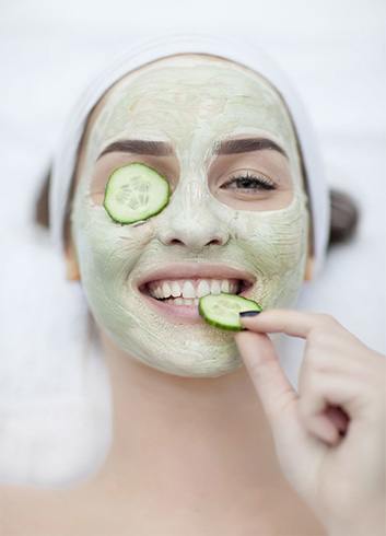 Cucumber face mask