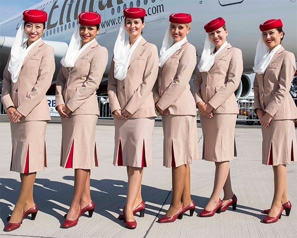 Emirates cabin crew uniforms