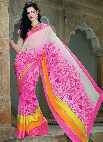 Floral design sarees