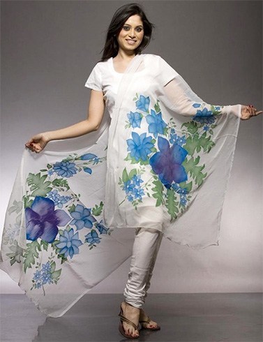 Floral printed dupatta