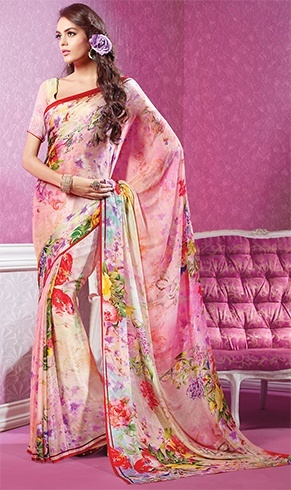 Floral saree designs