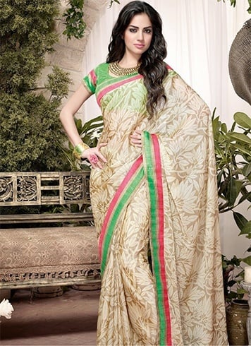 Floral saree for party