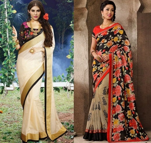 Floral sarees