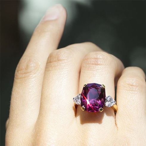 Garnet engagement ring