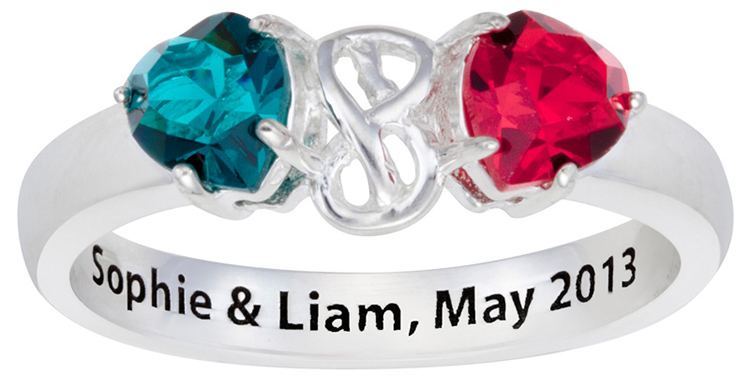 Gemstone promise rings