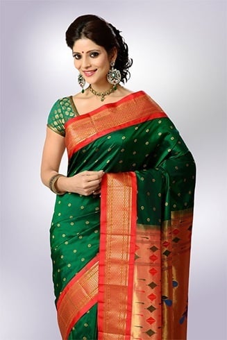 Green paithani sarees