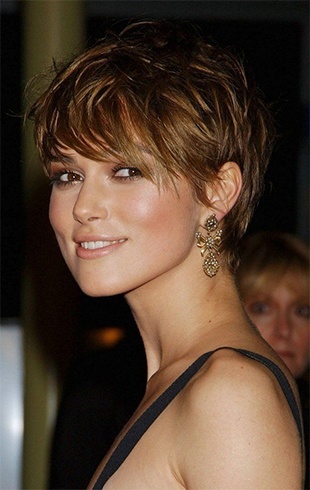 Keira Knightley pixie hairdo