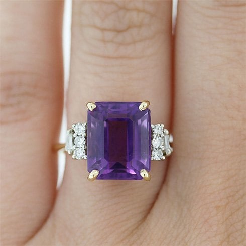 Luxurious gemstone engagement rings