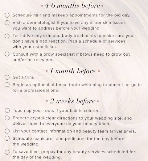 Marriage beauty checklist