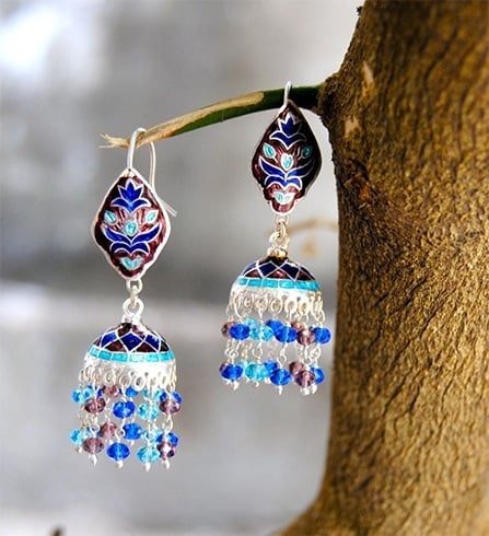 Meenakari earrings