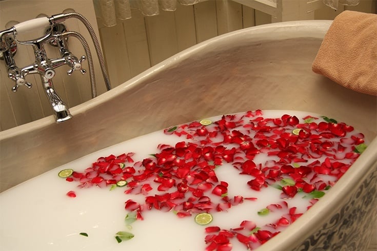 Milk and rose bath recipe