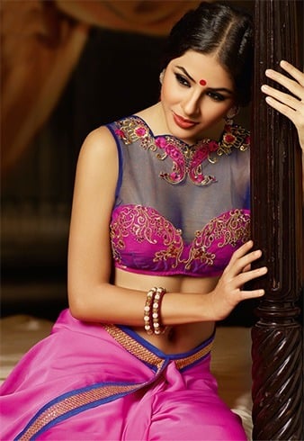 Net Blouse for Silk Saree