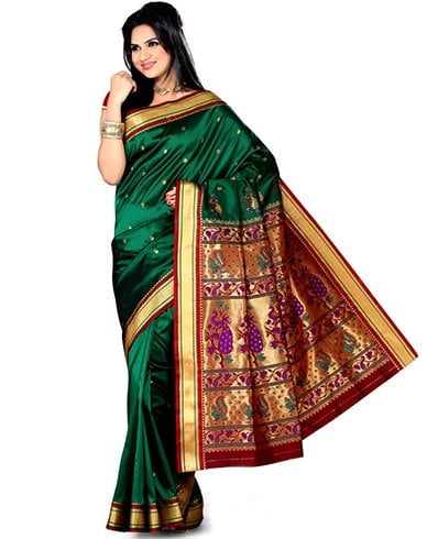 Munia brocade paithani saree