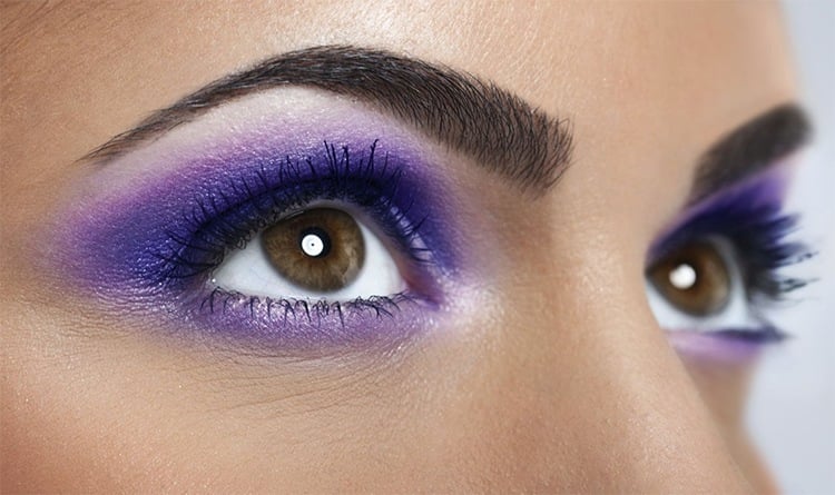 Purple makeup for brown eyes