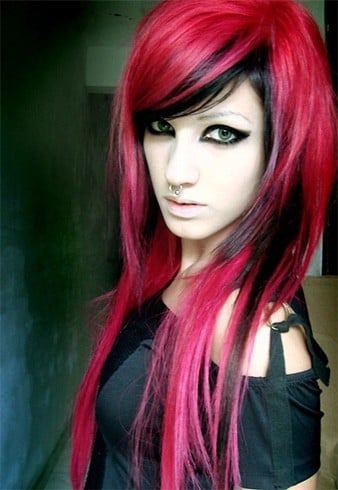 Red and black hair color ideas