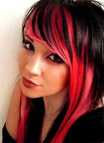 Red and black hair