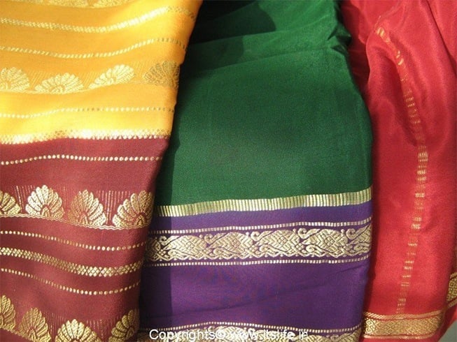 Shimmering mysore silk saree