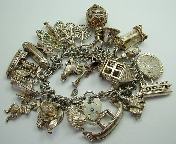 Silver charm bracelets