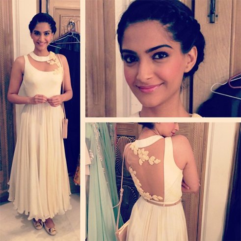 Sonam backless dress