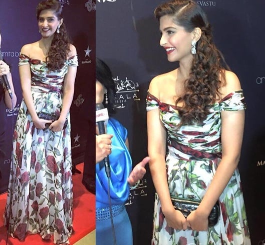 Sonam Kapoor in Dolce and Gabbana gown