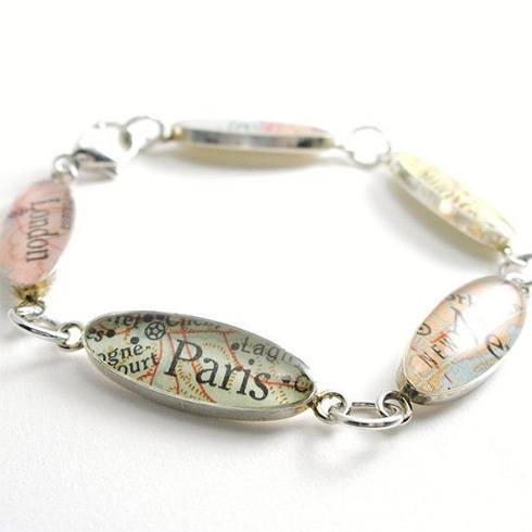 Travel silver charm bracelet