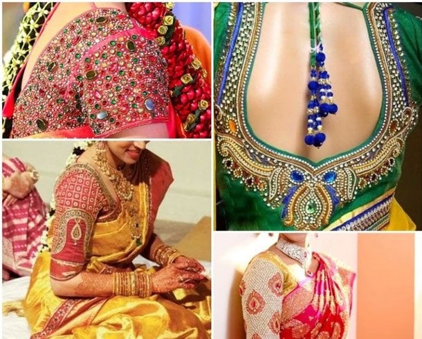 Bridal Silk Saree Blouse Designs
