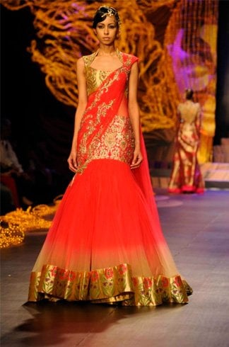 Saree wedding gown