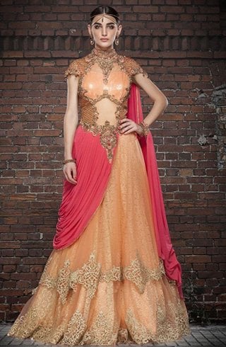 Saree wedding gown