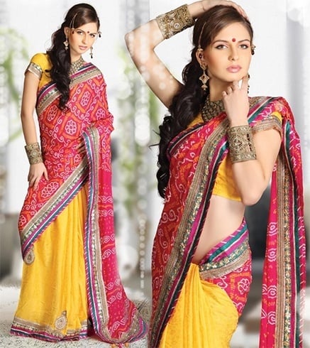 Bandhani sarees patterns