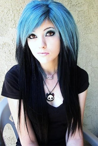 Blue And Black Hair