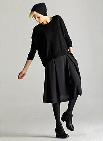 Black woolen top