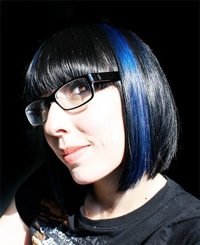 Blue and Black Hair