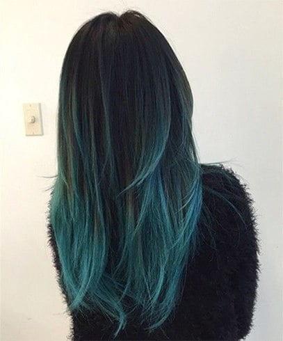 Blue and Black Hairstyle