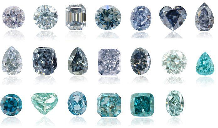 Blue diamonds shapes